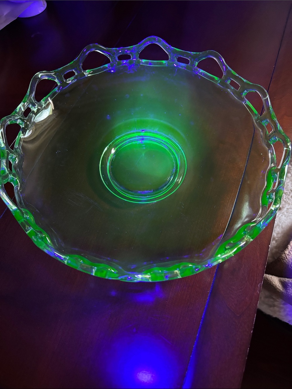SALE-Uranium Glass, Vintage Lancaster Glass